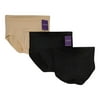 Yummie Panties Sz 1X Seamless Shaping Brief 3-Pack Black 607706