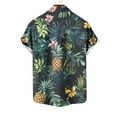 thumbnail image 6 of ZRGHAOYLQ Men Plus Size Hawaiian Shirts Trendy Pineapple Graphic Tees Casual Button Down Lapel T-shirts Short Sleeve Summer Beach Tropical Shirt with Pockets, 6 of 6