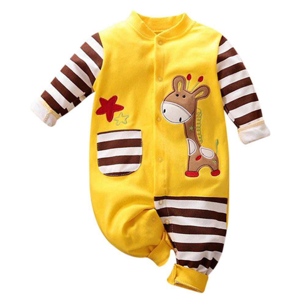 Baby Girl Boy Clothes Animals Cartoon Bodysuit Romper Jumpsuit Outfits Baby One Piece Long Sleeve