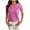 Hot Pink, variant on Women's Summer Tops Trendy Cap Short Sleeve Crew Neck Textured Knit T Shirts Casual Loose Blouses with Pocket