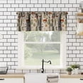 thumbnail image 3 of Mushroom Window Valance,Vintage Woodland Vanilla Print Decorative Curtains Valance for Bedroom Kitchen Cafe,Brown 54x18in, 3 of 5