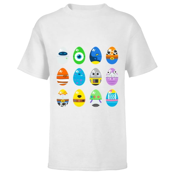 Pixar Classic Character Easter Eggs - Short Sleeve T-Shirt for Kids - Customized-White