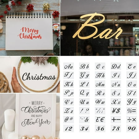 

Haykey School Supplies 40 Piece Set Of English Alphanumeric Template Diy Hollow Wall Painting Decoration Custom Template Office Supplies