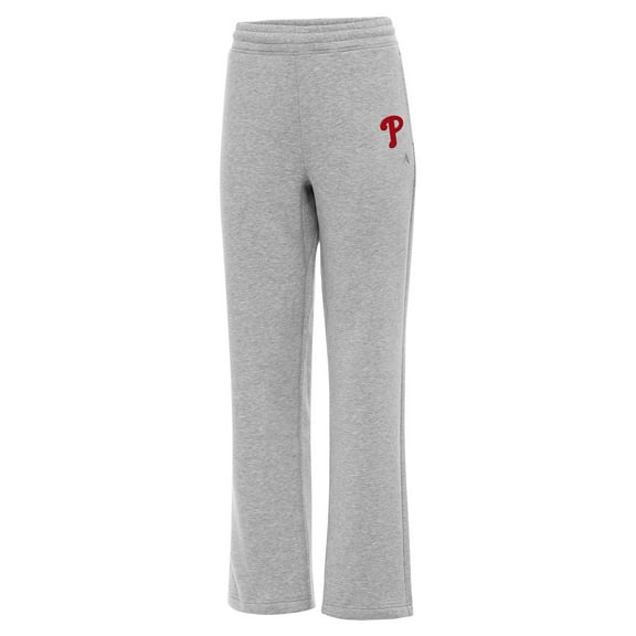 Women's Antigua  Heather Gray Philadelphia Phillies Victory Sweatpants