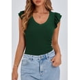thumbnail image 3 of Remera PRETTYGARDEN Mujer Cuello en V con Volados Sin Mangas Ajustada XL, 3 of 8