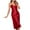 Red, variant on Tnhcen Women's Backless Solid Silk-like Sleep Dress Spaghetti Strap Nightgown with Loose Fit for S-2XL Chic Home & Casual Wear