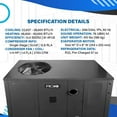 thumbnail image 3 of ACiQ 2.5 Ton 13.4 SEER2 60,000 BTU Gas Package Unit with Install Kit - R32 Downflow | 81% AFUE Natural Gas AC/Heating System, 3 of 8