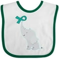 thumbnail image 3 of Inktastic Ovarian Cancer Pcos Teal Ribbon Awareness Boys or Girls Baby Bib, 3 of 4