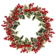 thumbnail image 2 of Injueey Guirnalda grande de 40CM, decoración de barries, decoración de flores artificiales falsas, colgante con hojas para pared de puerta de Navidad guirnaldas Injueey HA8954-00B, 2 of 6