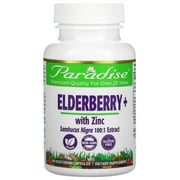 Earth's Blend, Elderberry+ with Zinc, 60 Vegetarian Capsules, Paradise Herbs