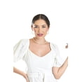 thumbnail image 4 of Vestido midi de manga abullonada Roman Fashion /Juvenil, 12515 (Blanco) blanco M, 4 of 6
