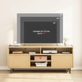 thumbnail image 2 of Studyset Fluted TV Stand for 75 Inch,Boho Entertainment Center with Sliding Doors,Wood Media Cabinet Furniture with Adjustable Shelves,Farmhouse Fluted TV Stand for Living Room Bedroom, 2 of 8