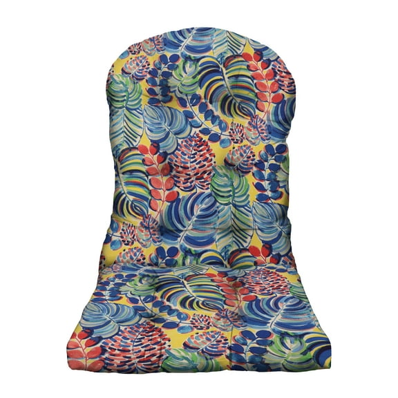 RSH Décor Outdoor Patio Single Tufted Adirondack Chair Seat Cushion, Beach Access Calypso