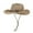 Khaki, variant on Cowboy Style Panama Bowler Sun Hat - Breathable Packable Hat for All Seasons