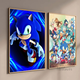 thumbnail image 4 of Póster de dibujos animados de Sonic, videojuegos de anime clásicos, pegatinas, murales de pared, decoración de sala de juegos, regalos, pintura en HD, 4 of 5