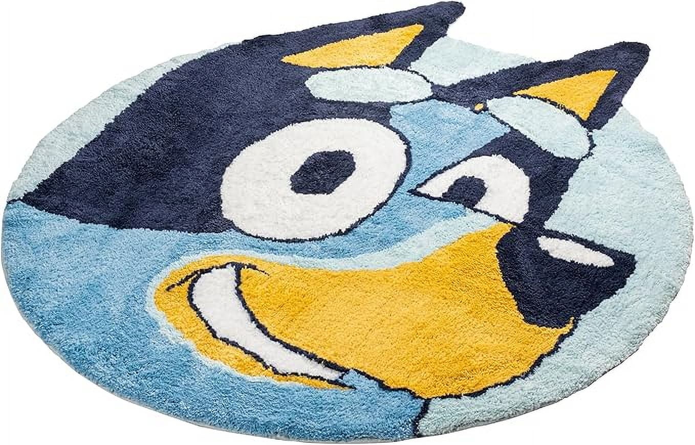 Bluey Plush Fluffy 3ft x 3ft Tufted Area Rug - Kids Room Decor
