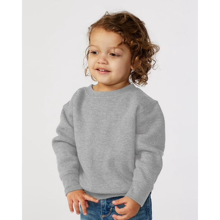 Unisex Toddler 2T White Fleece Sweatshirt with 60/40 Cotton Unisex Toddler 2T White Fleece Sweatshirt with 60/40 Cotton