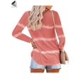 thumbnail image 4 of PULLIMORE Women’s Long Sleeve T-shirts Stripe Tie-Dye Crew Neck Loose Pullover Sweatshirt Tee Tops (2XL, Red), 4 of 8
