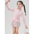 thumbnail image 5 of REDARER Girls Swimwear Set Long Sleeve Floral Print Polyester Cute Japanese Style Swimsuits for Toddler,Girls Swimsuit,2-4 Years, 5 of 8