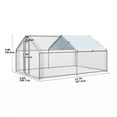 thumbnail image 4 of Dextrus Extra Large Metal Chicken Coop,Spacious Metal Walk-in Chicken Coop,Secure Poultry Enclosure with Waterproof Cover for Outdoor Farming - 2 Cages, 4 of 6