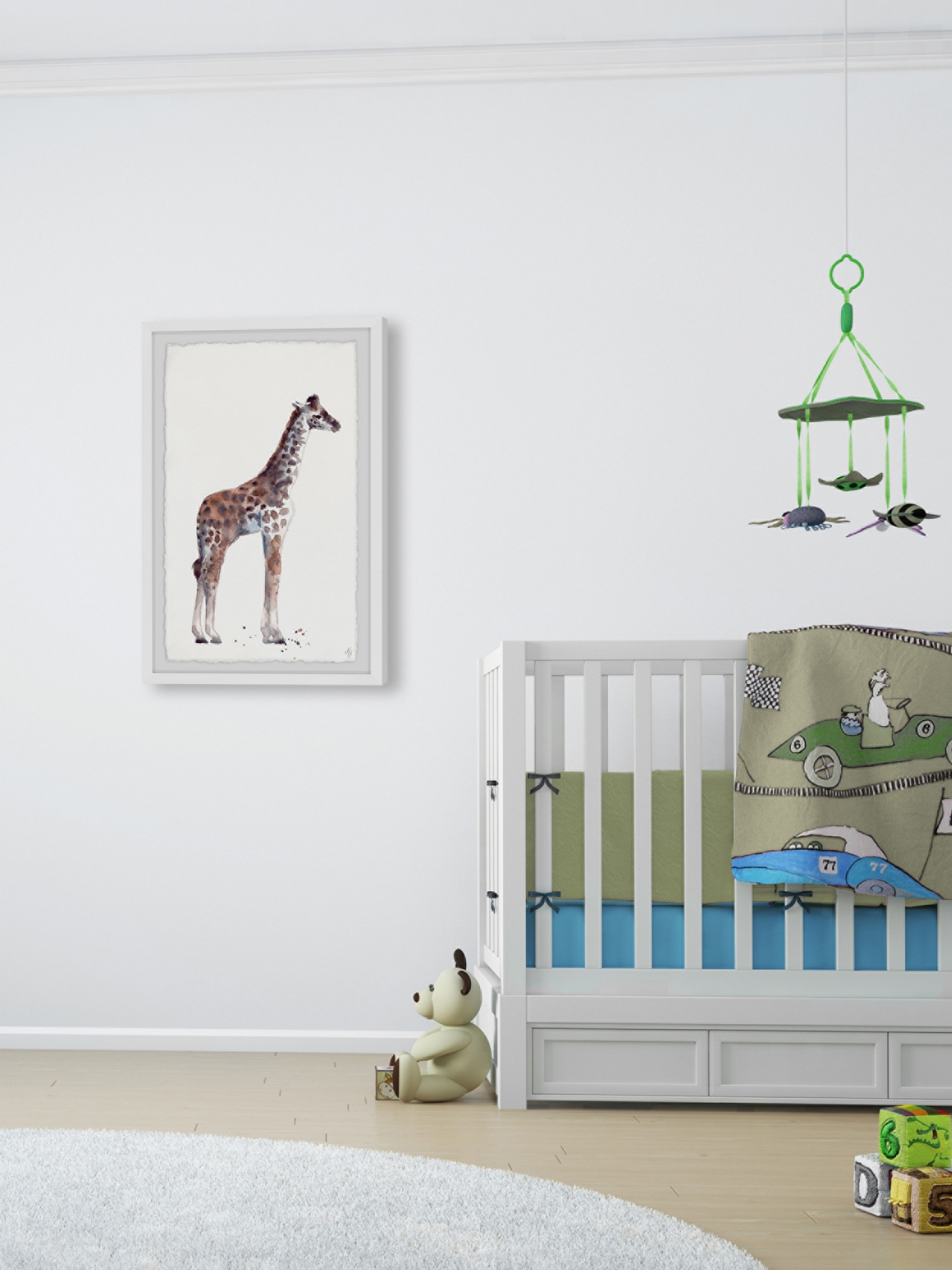 Marmont Hill Standing Tall Giraffe Framed Wall Art