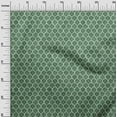 thumbnail image 3 of oneOone Cotton Cambric Green Fabric Asian Batik Ogee Dress Material Fabric Print Fabric By The Yard 56 Inch Wide, 3 of 4