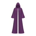 thumbnail image 1 of Capa de Halloween, bata, vestido gótico, capa larga con capucha, disfraz de mascarada Violeta XXL, 1 of 8