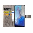 thumbnail image 4 of Galaxy S20 Wallet Case, Allytech PU Leather Clover Embossed Kickstand Folio Flip Slim Fit Wrist Strap Cards Holder Full Protection Wallet Case Cover for Samsung Galaxy S20 6.2" 2020, Gray, 4 of 6