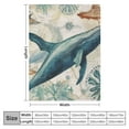 thumbnail image 4 of ARISTURING  Shark Whale Blanket Ocean Animal Comfort Mediterranean Style Warmth Print Throw Blanket for Sofa Chair Bed Office Travelling Camping, 4 of 6