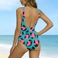 thumbnail image 6 of Lenago Plus Size One-piece Swimsuit for Women Close-fitting Monokini with Floral Printing Summer Beach Fashion Swimwear Push Up Bikini Sets Vacation Holiday S-2XL, 6 of 6