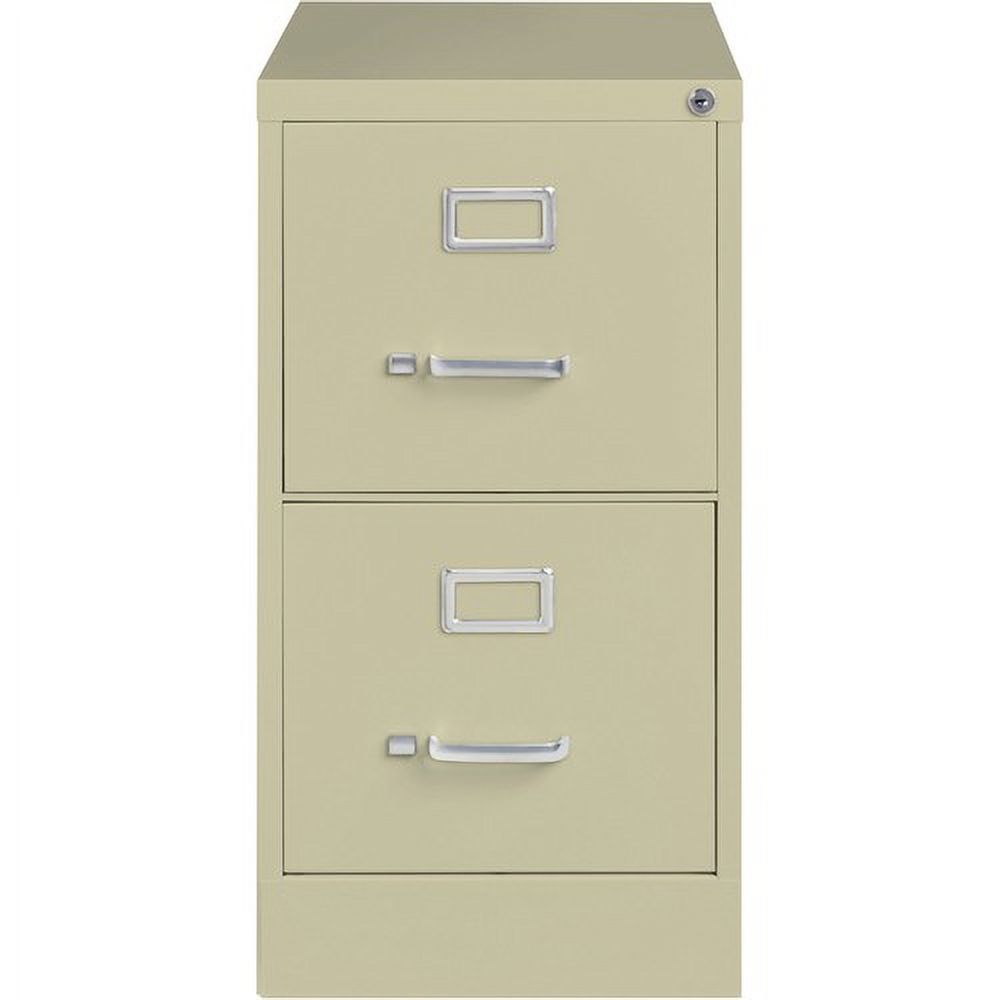 Lorell® 2-Drawer Vertical File, w/ Lock, 15"x25"x28-3/8", Putty (LLR60655) - image 4 of 6