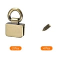 thumbnail image 3 of Uxcell Metal Bag Connector with D Ring, 2 Sets 19x30mm Rectangle Bridge Hanger Buckle with Screws (Bronze), 3 of 5