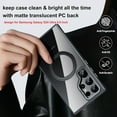 thumbnail image 4 of For Samsung Galaxy S24 Ultra Case, Matte Clear PC Back, Support MagSafe Accessories, Built-in Magnetic Rotatable Ring Kickstand, Magnetic Slim Stand Phone Case 6.8 Inch 5G 2024,Black, 4 of 7