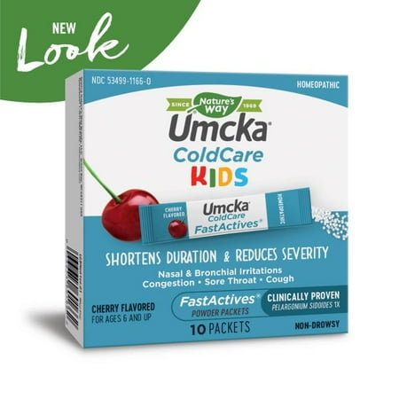 - Umcka ColdCare FastActives Cold Medicine Cherry Melt Powder Packets 30 Ct