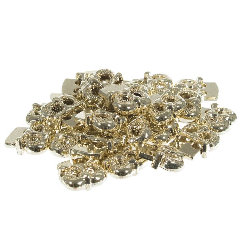 Craft County Heavy Duty Gold Metal Owl Shaped Cord Lock – Perfect fit for 325 Paracord – Multiple Pack Sizes Available – Ideal for Jewelry Making, Crafts, & More