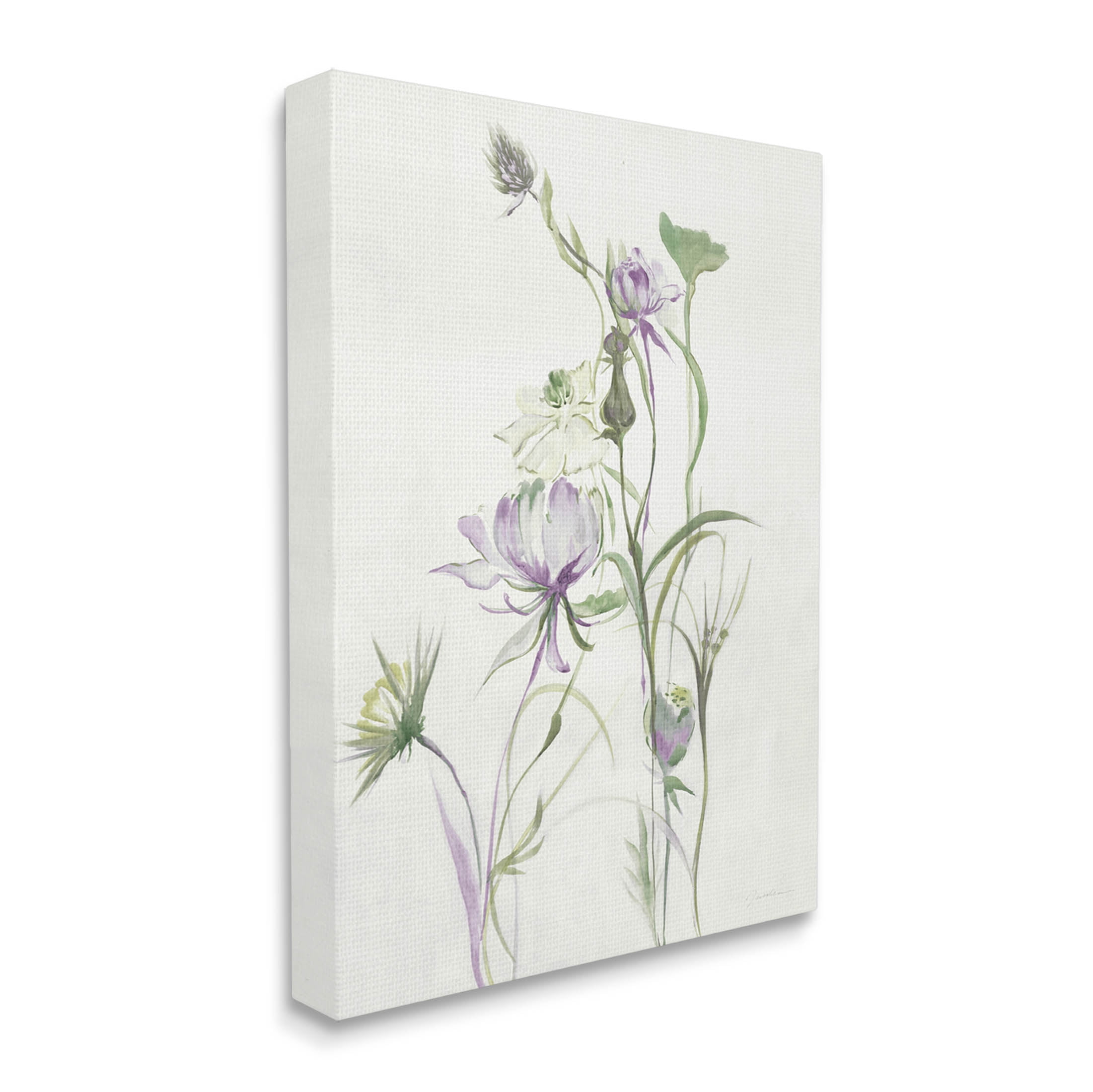 Stupell Industries Traditional Floral Sprouting Buds Graphic Art Gallery Wrapped Canvas Print Wall Art, Design by Liz Jardine
