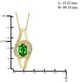 thumbnail image 3 of 2 3/4 Carat T.G.W. Chrome Diopside And White Diamond Accent 14k Gold over Silver 3-Piece Jewelry set, 3 of 7