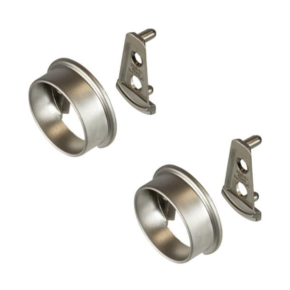 TAG Hardware ELITE Pole Patented Round End Support Flanges - 1-5/16" Closet Rod End Caps