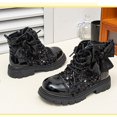 thumbnail image 6 of Viluyesy Girls Glitter Boots Non Slip Comfortable Durable Easy On Off Side Zipper Sequin Bow Dressy Shoes Black Size 12.5 Little Kids, 6 of 9