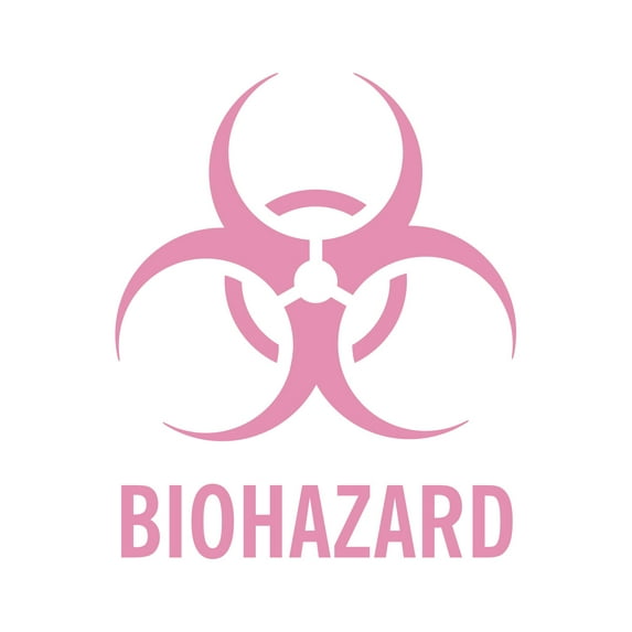 Biohazard Sticker Decal Die Cut - Self Adhesive Vinyl - Weatherproof - Made in USA - Many Color and Sizes - bio hazard symbol biological danger warning v3
