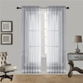 thumbnail image 2 of 2PC SHEER VOILE PANEL INDOOR OUTDOOR PORCH WEDDING ROD POCKET WINDOW CURTAIN, 2 of 3