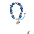 thumbnail image 2 of Delight Jewelry Silvertone Panda with Baby Blue Paw Print Bead Bracelet, 7"+2", 2 of 4