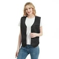 thumbnail image 6 of Toptie Waiter Uniform Unisex Button Vest For Supermarket Clerk & Volunteer-Black-US Size S, 6 of 8