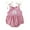Pink, variant on Odeerbi Toddler One Piece Bubble Romper Baby Boys Girl Comfortable Solid Color Rainbow Sling Jumpsuit Beige