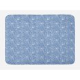 thumbnail image 1 of Turtle Bath Mat, Turtle and Mollusk Sketch Wavy Ocean Pattern Monochrome Marine Composition, Plush Bathroom Decor Mat with Non Slip Backing, 29.5" X 17.5", Pale Blue and White, by Ambesonne, 1 of 2