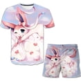 thumbnail image 1 of Gatos Verano Bebé Niños Niñas Camisetas Pantalones cortos Conjuntos de ropa Niños Dibujos animados Encantadores Tops + Pantalones cortos 2PCS Disfraces casuales Outfits4T Gao Jinjia LED, 1 of 2