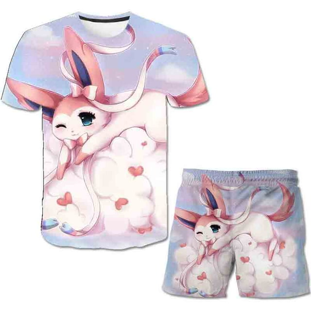 Gatos Verano Bebé Niños Niñas Camisetas Pantalones cortos Conjuntos de ropa Niños Dibujos animados Encantadores Tops + Pantalones cortos 2PCS Disfraces casuales Outfits4T Gao Jinjia LED