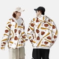 thumbnail image 4 of Fotbe Baseball Sport Chaqueta con Protección Solar UPF 50+ para Hombre y Mujer, Camisa con Capucha y Bolsillos-X-Large, 4 of 7