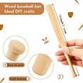 thumbnail image 3 of 36 Pieces Mini Baseball Bat 7 Inch Unfinished Small Wooden Bats Unpainted Wood Baseball Bats for Painting Keychain,36 x small baseball bats,Wood, 3 of 7