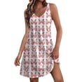 thumbnail image 2 of Plus Size Dresses for Women Easter Themed Printed V Neck Sleeveless Vest Versatile Casual Loose Womens Dress White L, 2 of 5